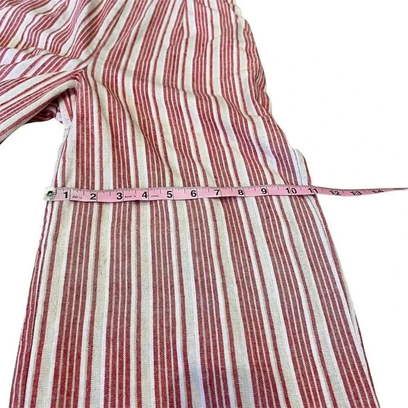 Lulus S Sleeveless Emilia Rae White and Red Striped Ruffle Culotte Jumpsuit - Picture 8 of 16